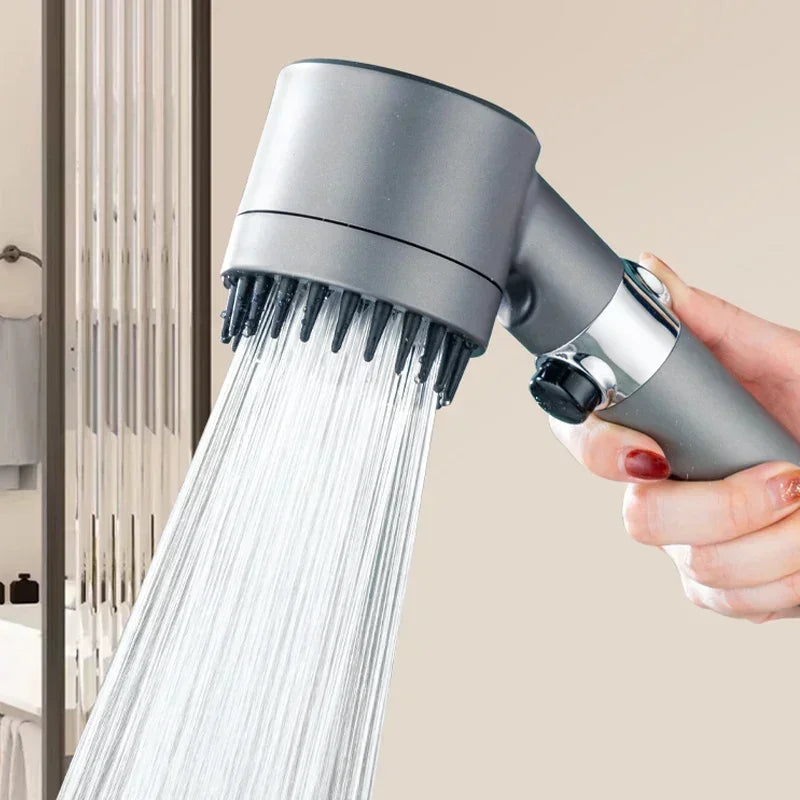 High-Pressure 3-Mode Shower Head with Portable Filter - Innovative Rainfall Faucet for Bathroom Use