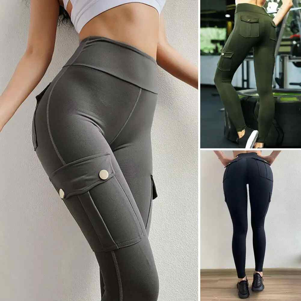High-Waisted Velvet-Lined Women's Yoga Pants with Pockets - Performance Leggings for Gym and Lifting