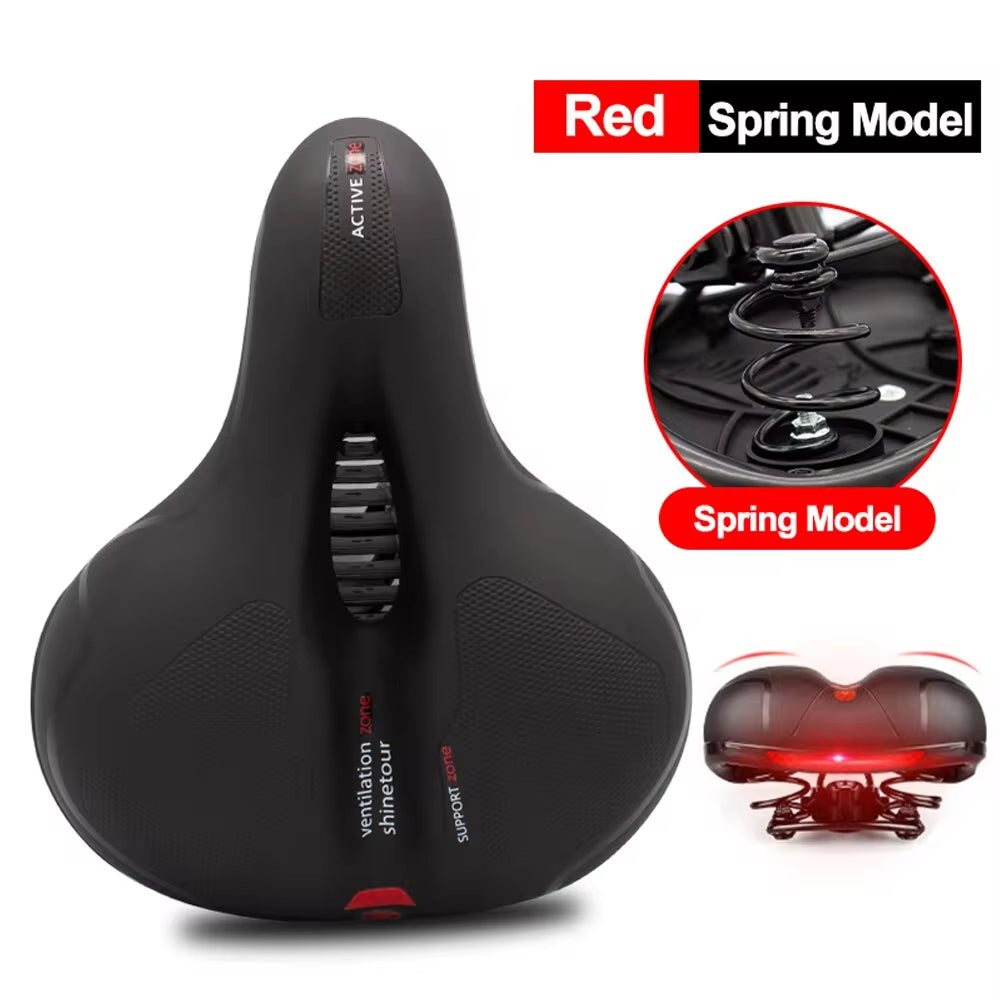 Hollow Breathable Bicycle Saddle for Men and Women - Shock-Absorbing Comfortable Seat for MTB and Road Bikes with Safety Features