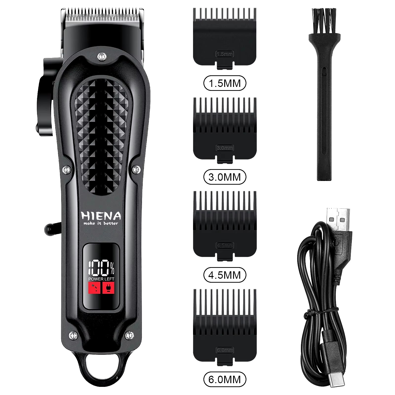 HYN-212 Rechargeable Cordless Electric Hair Clipper and Beard Trimmer for Men
