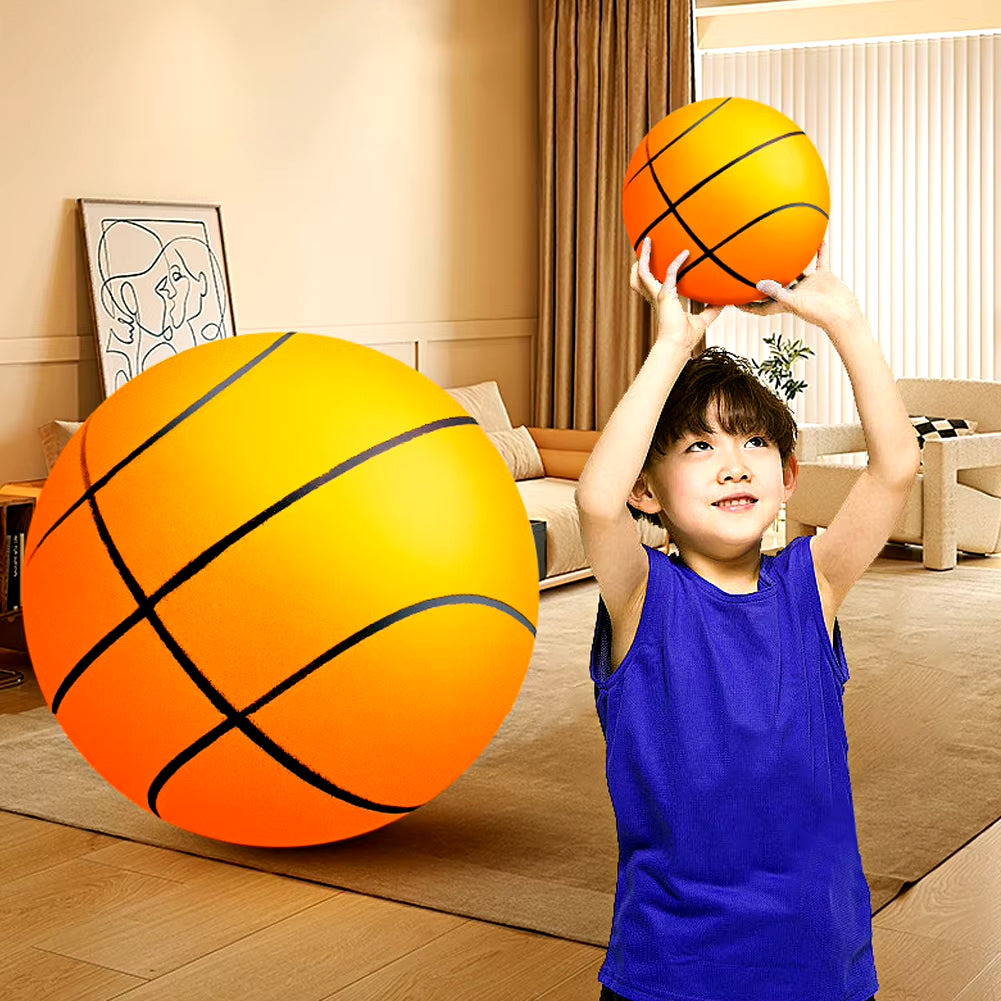 Indoor Silent Foam Basketball - 24/18cm Soft Bounce Ball for Children’s Sports and Play