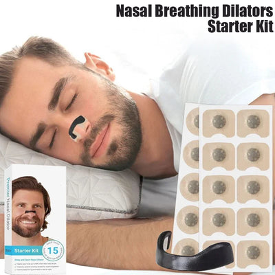 15 Pairs of Magnetic Nasal Strips - Nasal Breathing Dilators for Enhanced Airflow, Improved Sleep Quality, and Snoring Reduction
