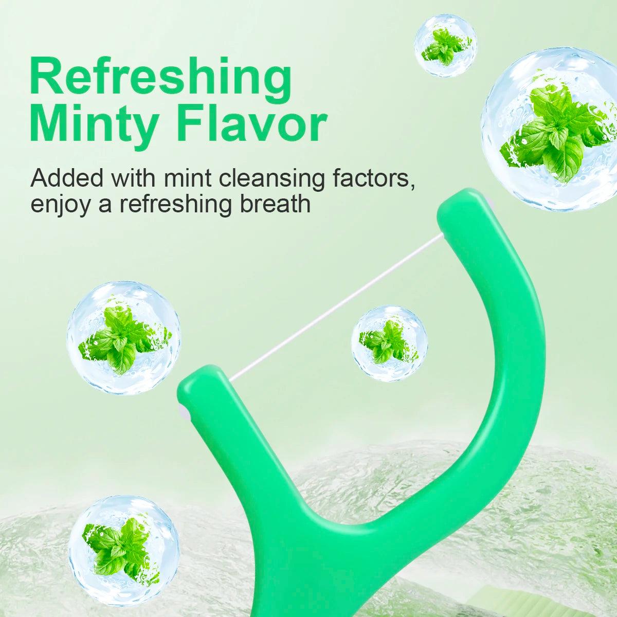 Mint Dental Floss Sticks - Portable Disposable Oral Care for Deep Interdental Cleaning