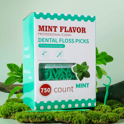 Mint Dental Floss Sticks - Portable Disposable Oral Care for Deep Interdental Cleaning