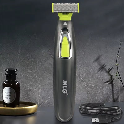 MLG Portable Electric Shaver for Men and Women - USB Rechargeable Full Body Trimmer with T-Shaped Blade, Ideal for Beard and Underarm Grooming, Washable Design