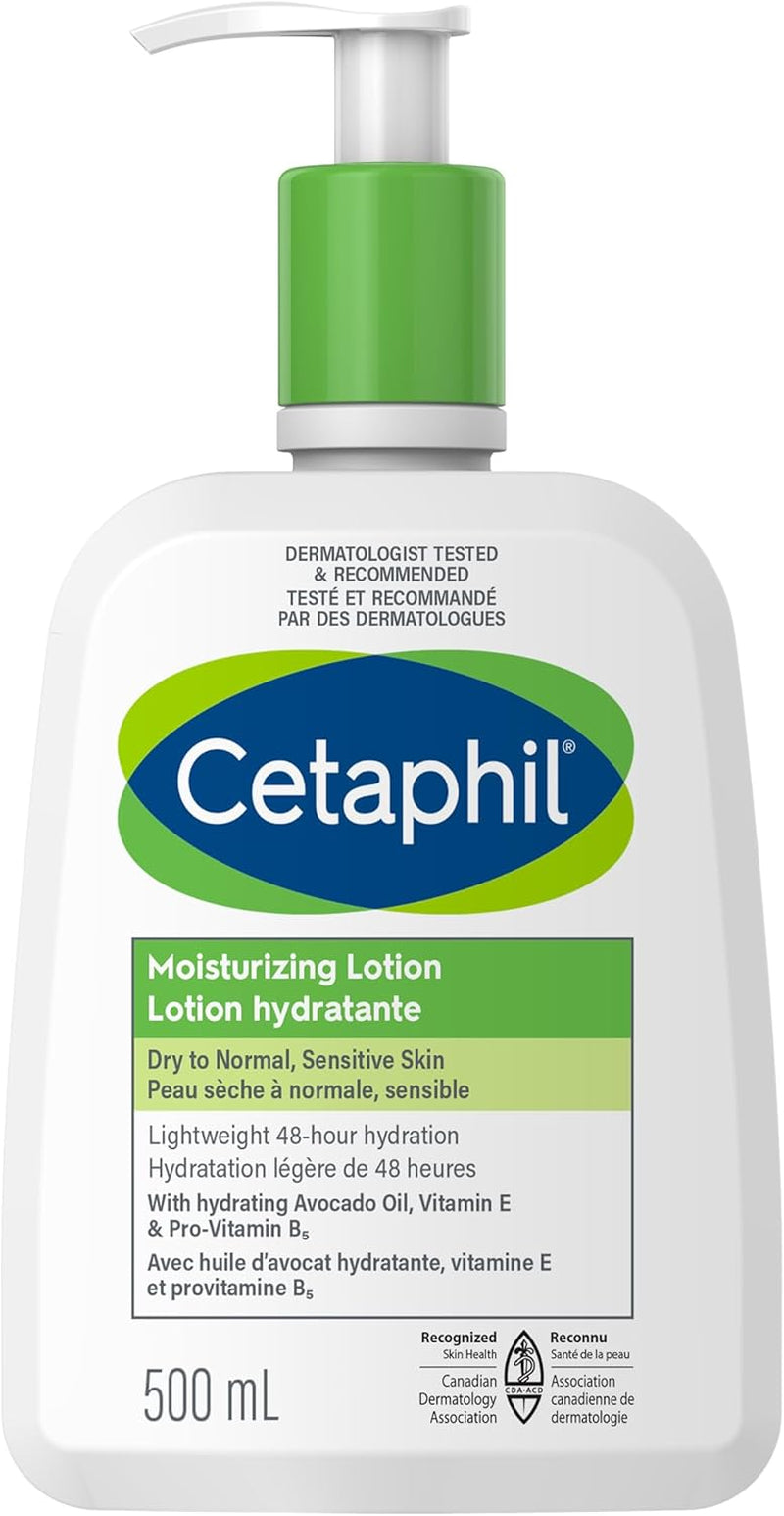 Moisturizing Lotion (500Ml) - Hydrating Body Lotion and Moisturizer for All Skin Types - Nourishing Lotion for Sensitive Skin - Fragrance Free, Hypoallergenic, Non-Comedogenic -Dermatologist Recommended