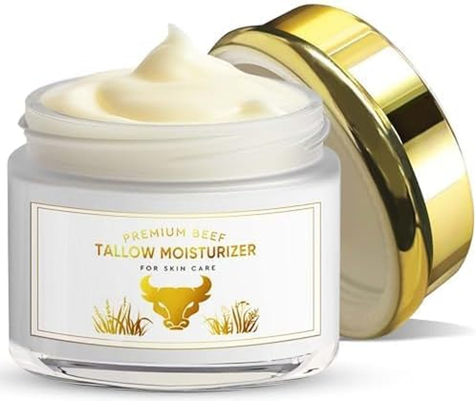 Beef Tallow for Skin, Natural Beef Tallow Balm, Care Smoothing & Moisturizing, Organic Tallow Face Moisturizer for Body & Face Skin, for Dry, Itchy, Reduce Cracked & Redness