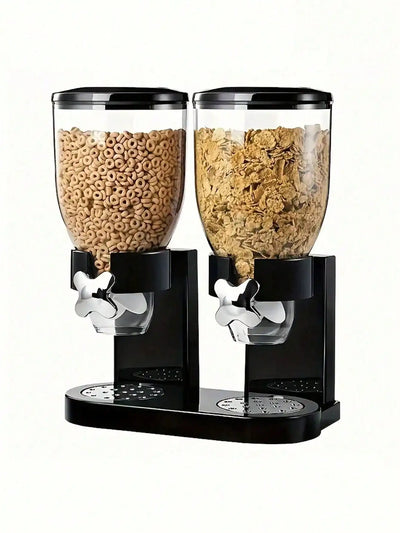1pc plastic food dispenser and storage container for oatmeal, candy, nuts, rice, grains, granola, ideal for kitchen organization and supplies.