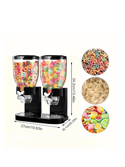 1pc plastic food dispenser and storage container for oatmeal, candy, nuts, rice, grains, granola, ideal for kitchen organization and supplies.