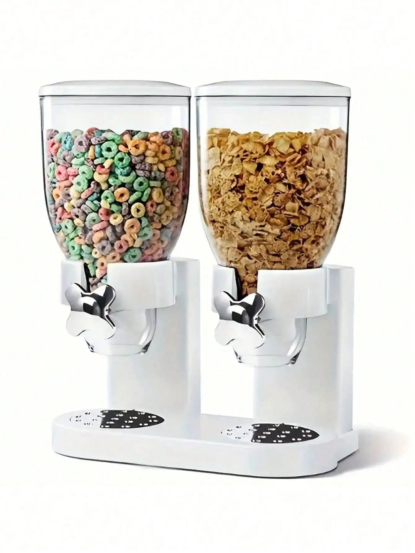 1pc plastic food dispenser and storage container for oatmeal, candy, nuts, rice, grains, granola, ideal for kitchen organization and supplies.