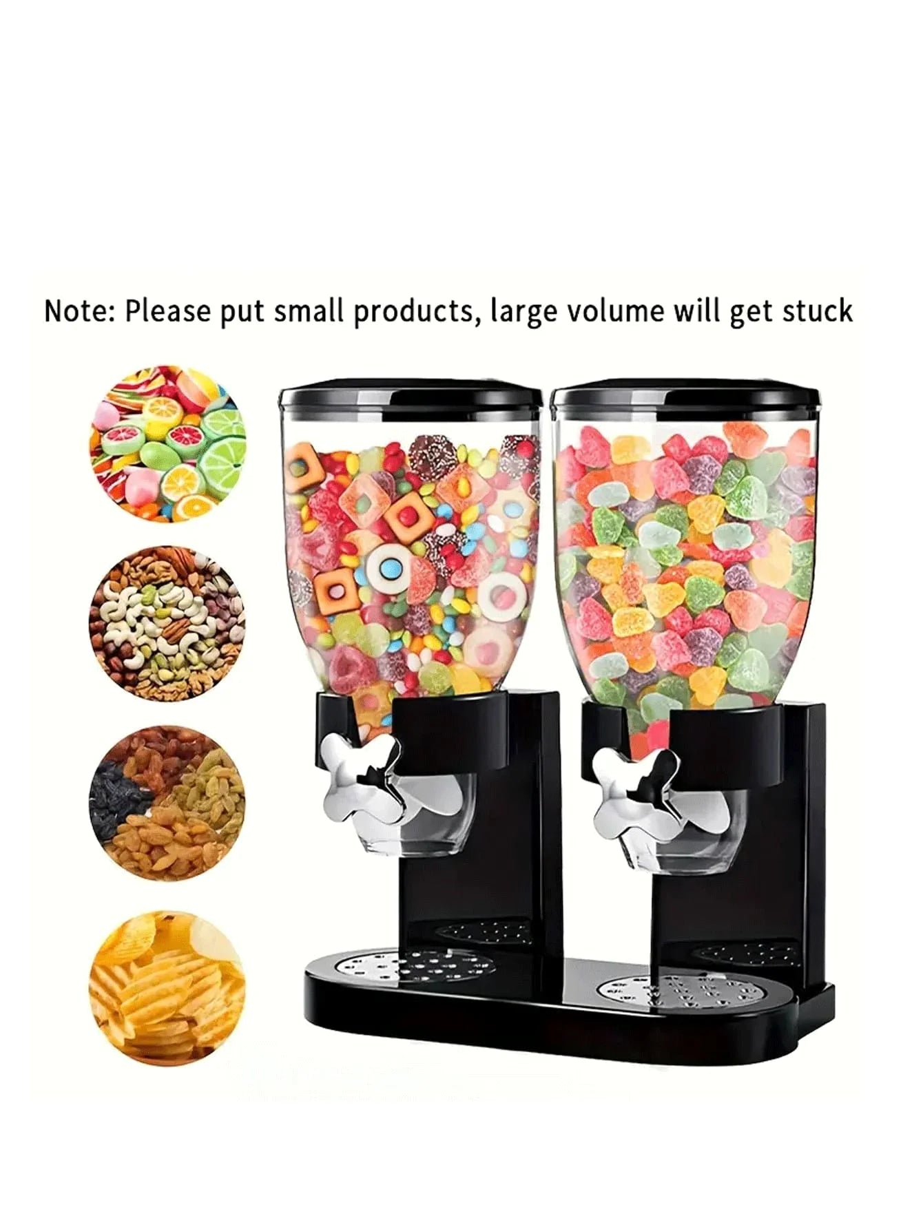 1pc plastic food dispenser and storage container for oatmeal, candy, nuts, rice, grains, granola, ideal for kitchen organization and supplies.