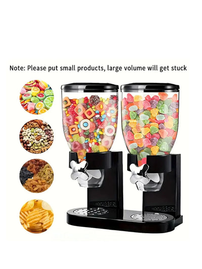 1pc plastic food dispenser and storage container for oatmeal, candy, nuts, rice, grains, granola, ideal for kitchen organization and supplies.