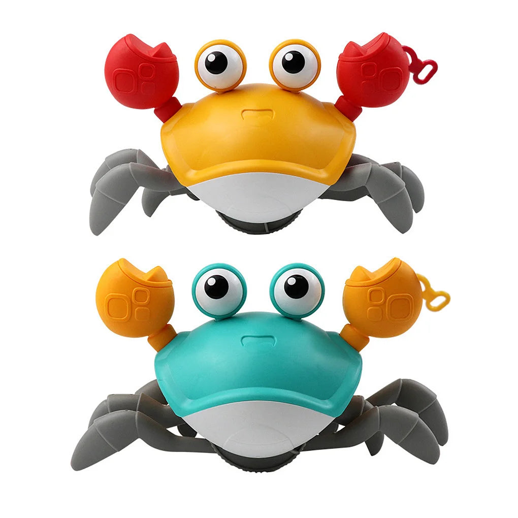 Portable Baby Bath Tub Crab Toy with Clockwork Mechanism for Water Play and Walking Assistance