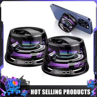 Portable Bluetooth Speaker G200 with RGB Lighting, Magnetic Design, BT5.3 Connectivity, Mini Sound Box, 7 Hours Playback, and Phone Holder
