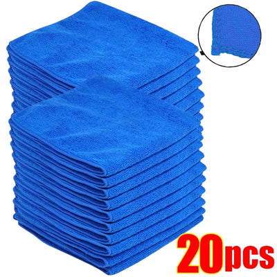 Microfiber Towels for Car Wash and Household Cleaning - 1 to 20 Pack Auto Detailing and Polishing Cloths