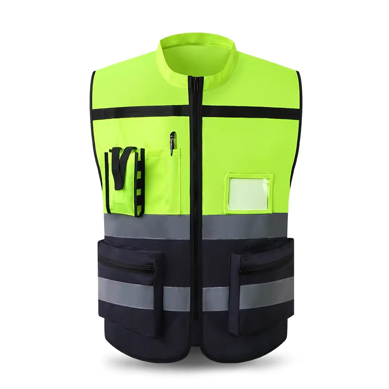 Professional High Visibility Reflective Safety Vest for Outdoor Activities, Motorcycling, and Cycling