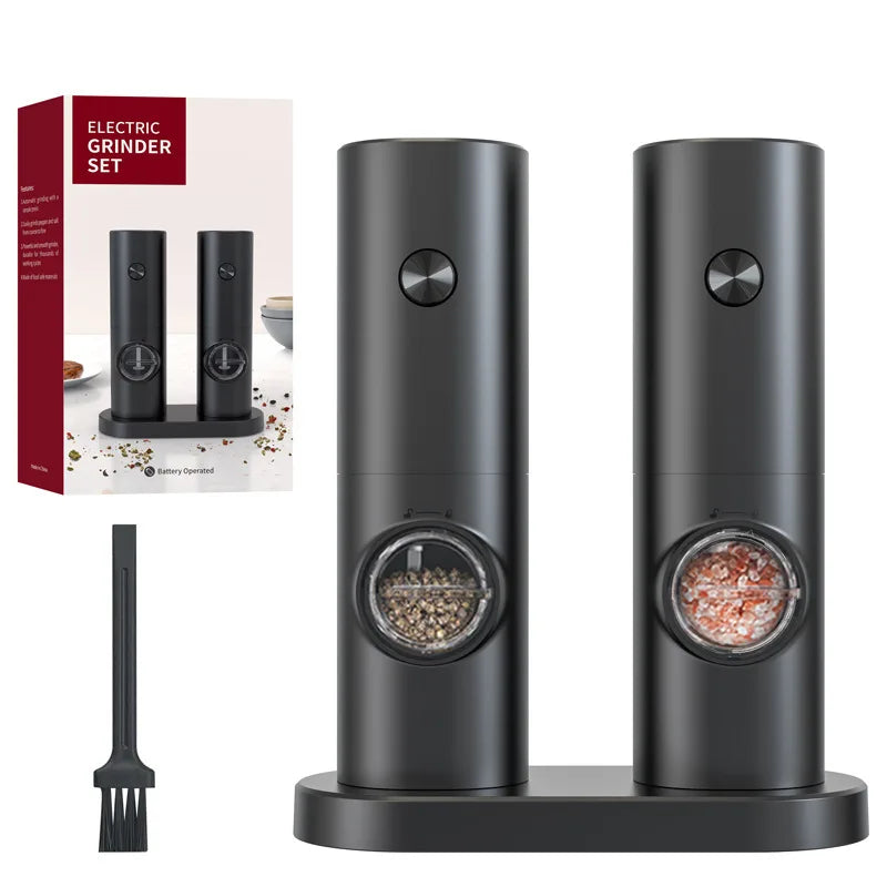 Rechargeable Electric Automatic Salt and Pepper Grinder Set with Adjustable Spice Mill for Kitchen Use