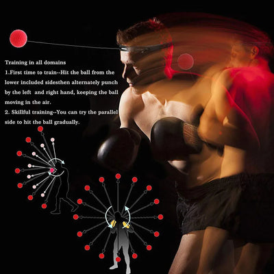 Reflex Speed Training Boxing Ball with Headband for Enhanced Hand-Eye Coordination and Fitness in Martial Arts