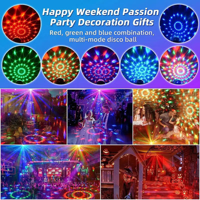Rotating RGB LED Crystal Magic Ball Light for KTV, Bar, Disco, Party, DJ, and Christmas Decorations
