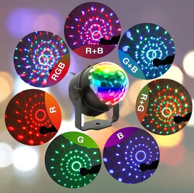 Rotating RGB LED Crystal Magic Ball Light for KTV, Bar, Disco, Party, DJ, and Christmas Decorations