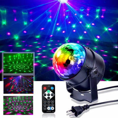 Rotating RGB LED Crystal Magic Ball Light for KTV, Bar, Disco, Party, DJ, and Christmas Decorations