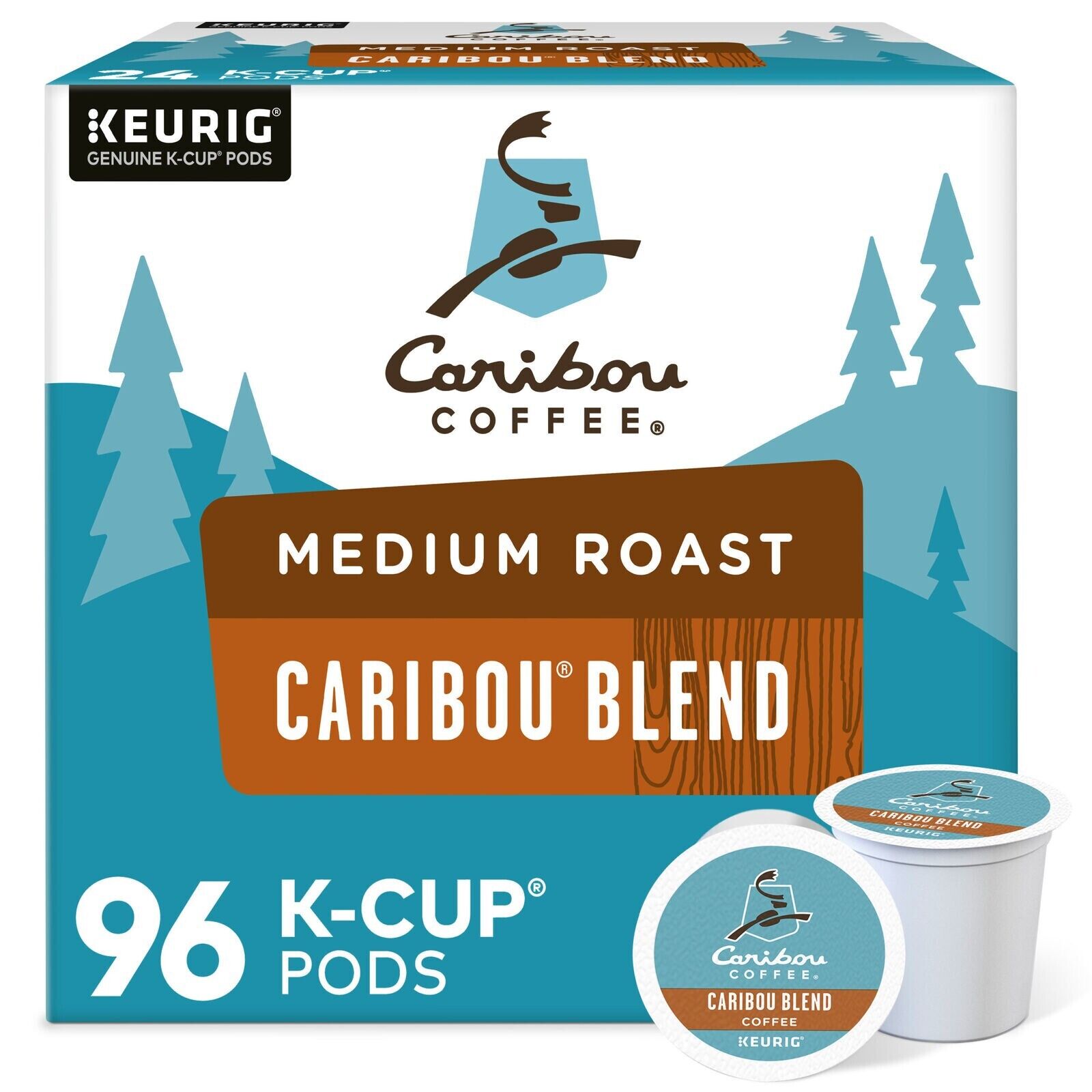 Caribou Coffee Caribou Blend, K-Cups, Medium Roast, 96 Count - CommunityRateLLC