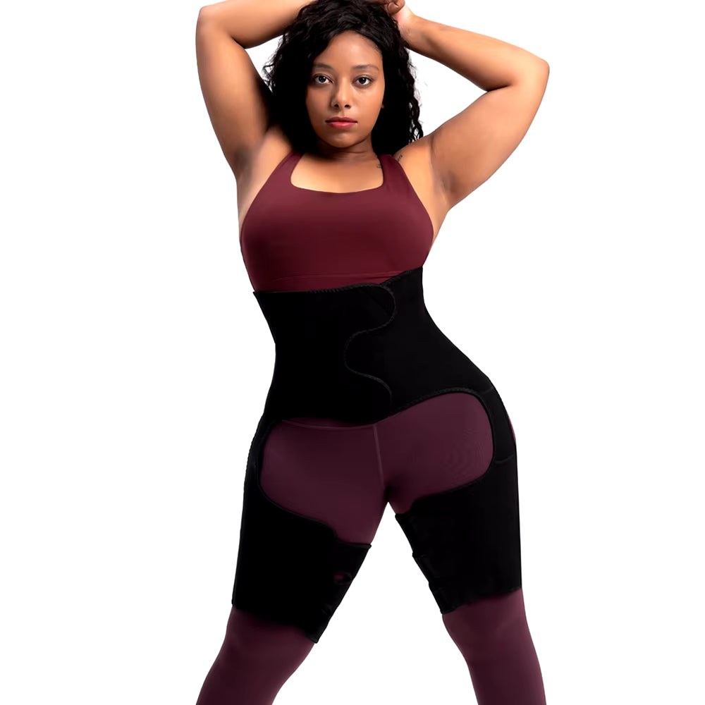Sauna Waist Trainer Corset and Thigh Shapers for Enhanced Workout and Tummy Control