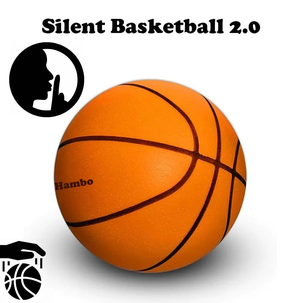 Silent Foam Basketball - Sizes 3, 5, and 7 - Indoor Dribble Soft Ball for Quiet Play - Mute Bouncing Airless Sports Toy