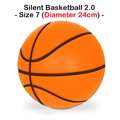 Silent Foam Basketball - Sizes 3, 5, and 7 - Indoor Dribble Soft Ball for Quiet Play - Mute Bouncing Airless Sports Toy