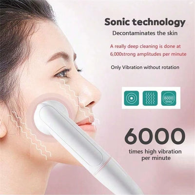 Electric Facial Cleansing Brush with Sonic Vibration and Exfoliation Features for Enhanced Skincare Routine