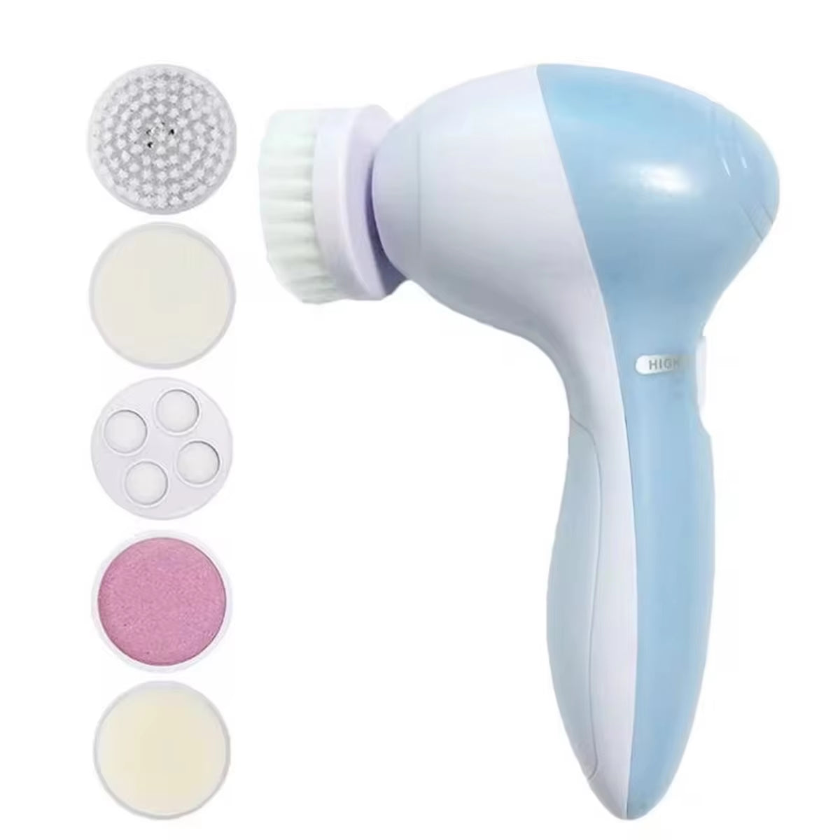 Electric Facial Cleansing Brush with Sonic Vibration and Exfoliation Features for Enhanced Skincare Routine