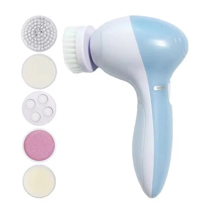Electric Facial Cleansing Brush with Sonic Vibration and Exfoliation Features for Enhanced Skincare Routine