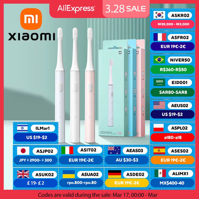 Mijia T100 Sonic Electric Toothbrush - Cordless, USB Rechargeable, Waterproof, Ultrasonic Automatic Design