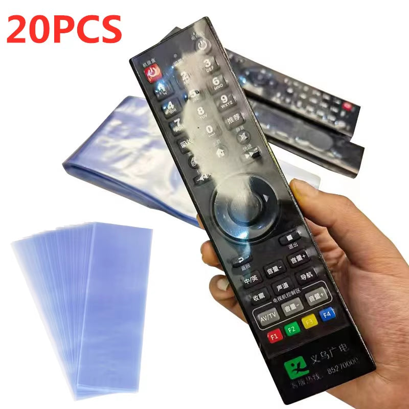 Transparent Shrink Film Bags for Remote Control Protection - Available in 5, 10, or 20 Pieces