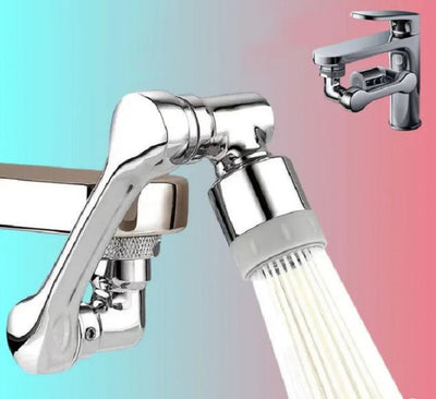 Universal 1080° Rotating Metal Faucet Sprayer Head with 22/24mm Adapter for Washbasin Faucet Extender Aerator Bubbler Nozzle Kitchen Tap