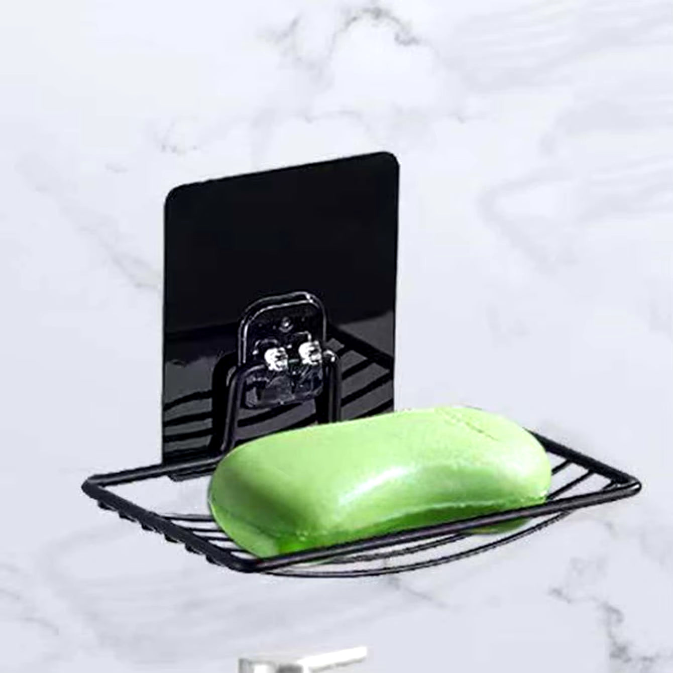 Stainless Steel Punch-Free Soap Rack - Wall-Mounted Single Layer Drainage Shelf for Bathroom