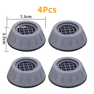 4Pcs anti Vibration Feet Pads Waterproof Legs Slipstop Silent Skid Raiser Mat Washing Machine Support Dampers Stand Furniture
